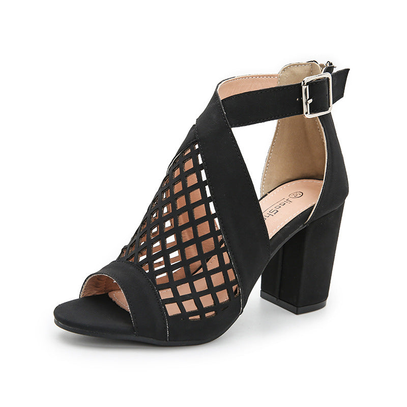 Open Toe Hollow Wedge Sandals