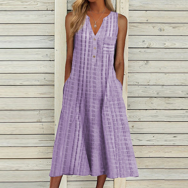 V-neck sleeveless dress