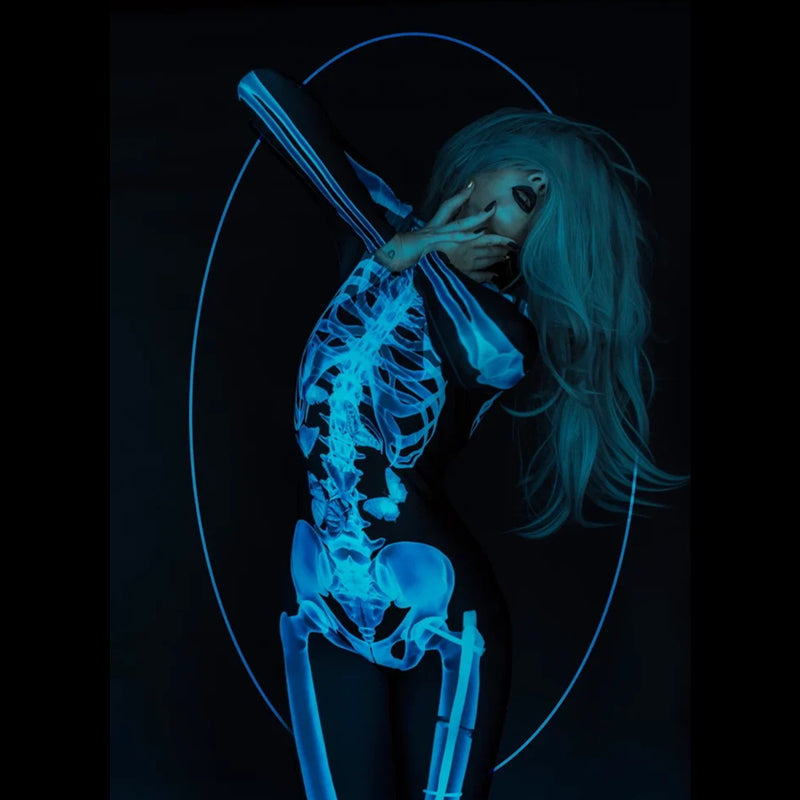 Halloween Sexy Skull Bodysuit