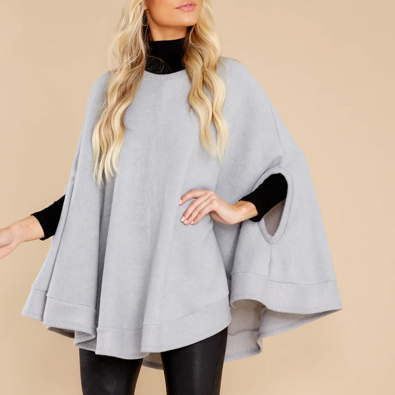 Casual Round Collar Cloak Top
