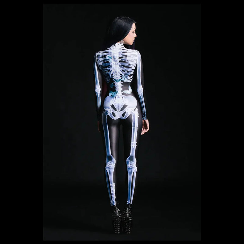 Halloween Sexy Skull Bodysuit