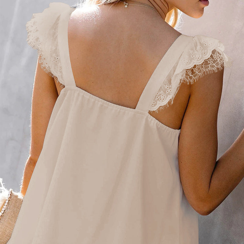 Ruffle V-Neck Tank Top