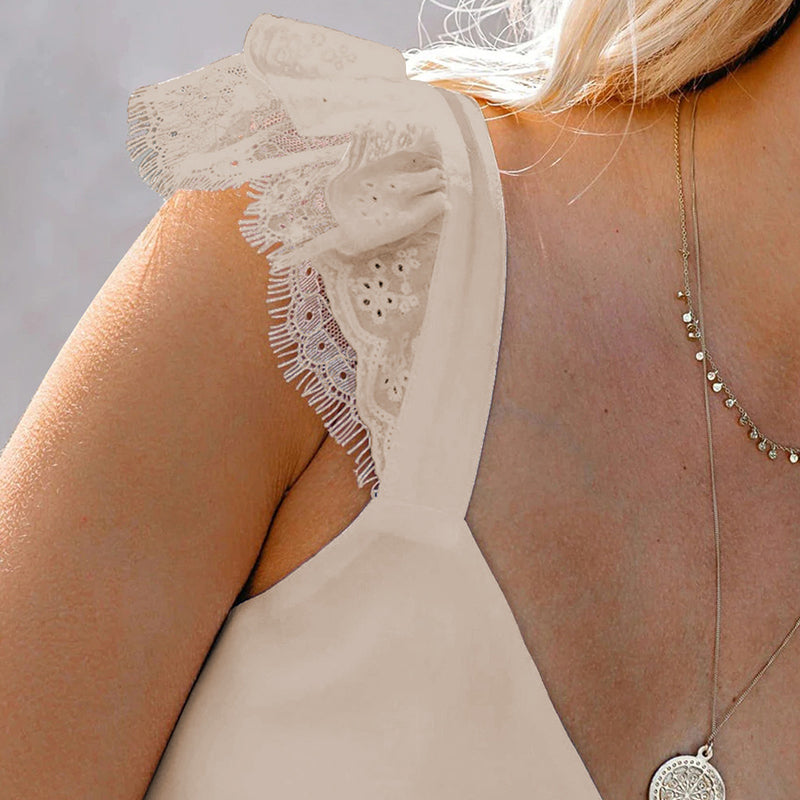 Ruffle V-Neck Tank Top