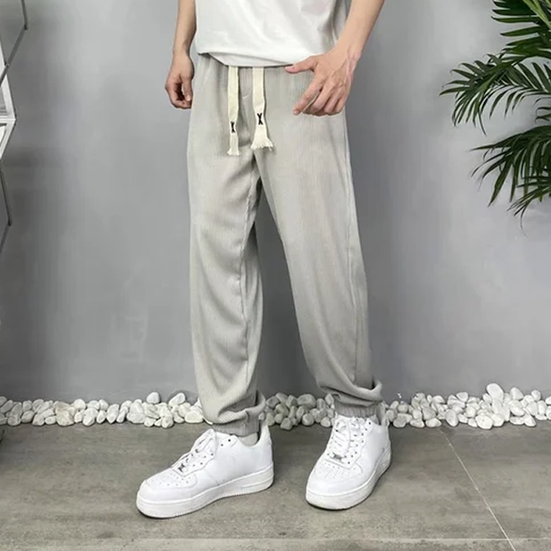 Loose Ice Silk Trousers