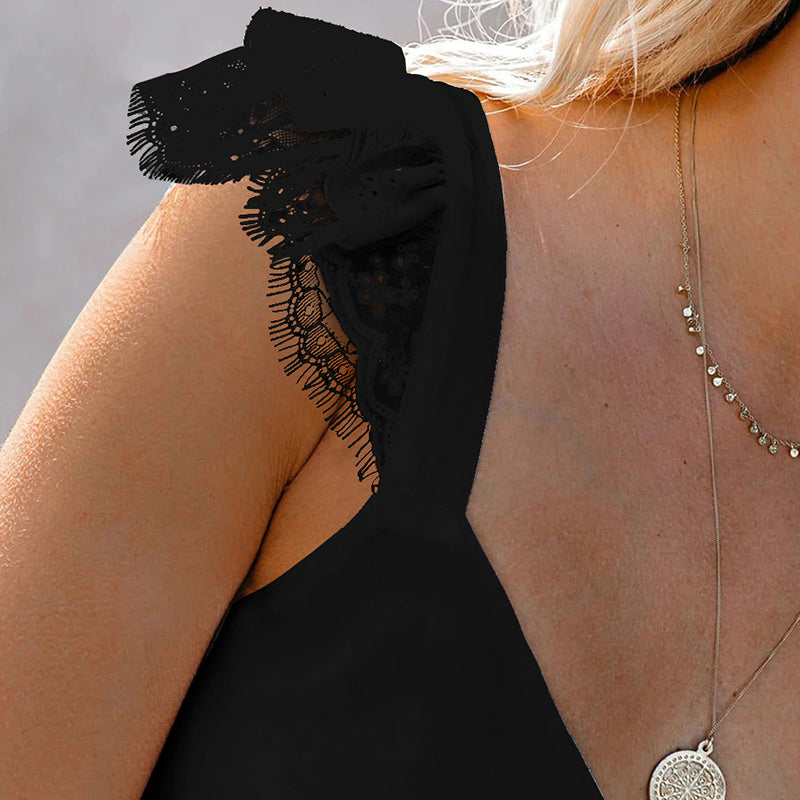 Ruffle V-Neck Tank Top