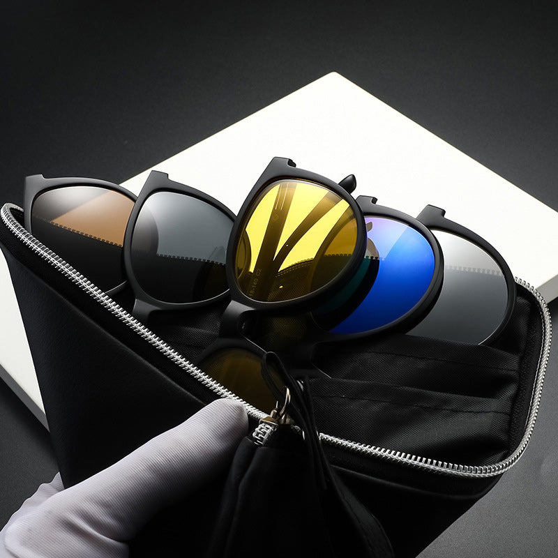 5Pcs Convenient Magnetic Sunglasses Plastic Frame