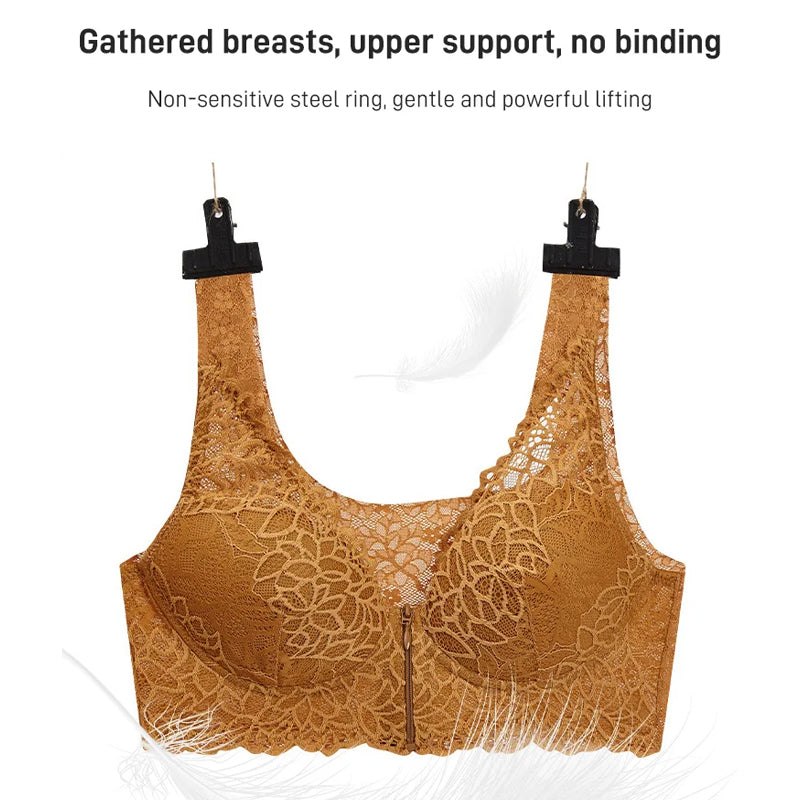 Front Zipper Sexy Lace Bra