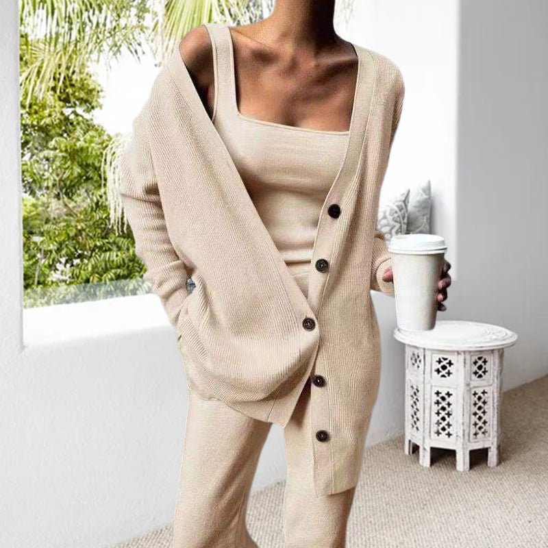 Comfortable Knitted Three-Piece Set