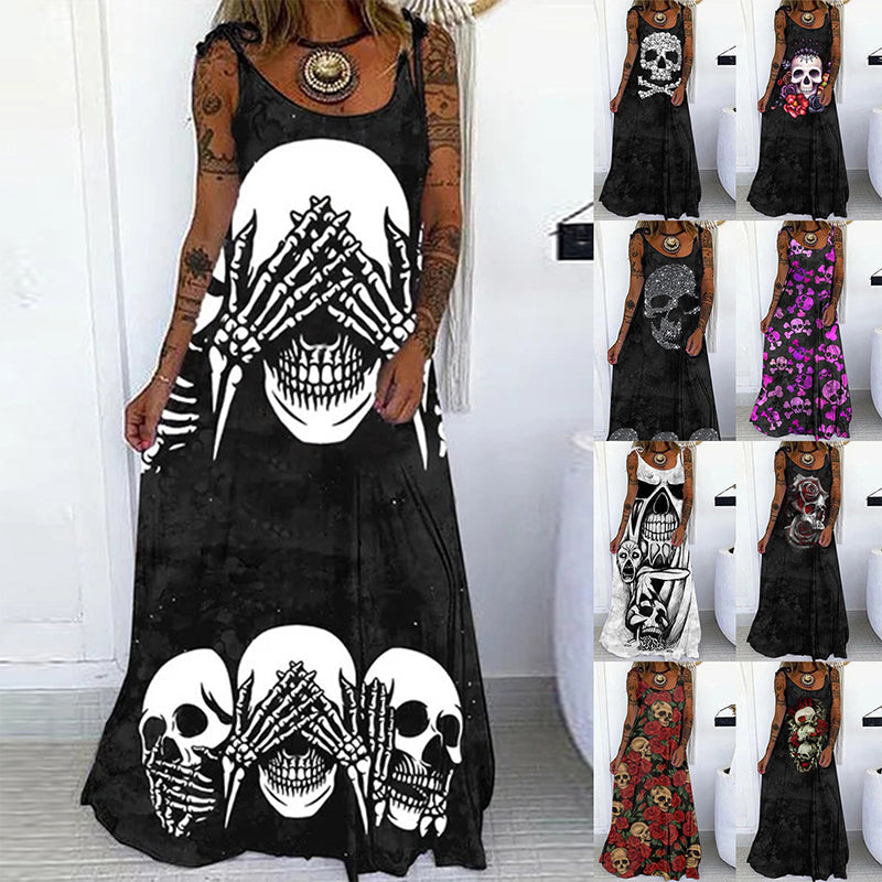 Punk Skull Loose Dress