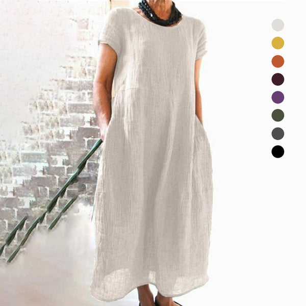 Loose Solid Color Dress