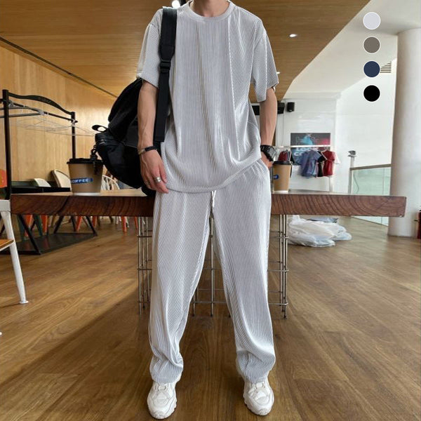Ice Silk Male Casual Suit