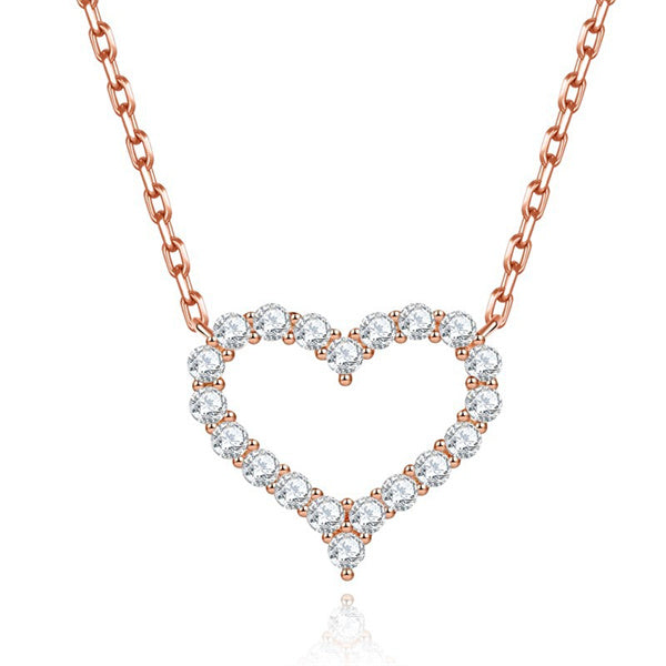 Withinhand Heart Shaped Sparkling Fashion Necklace