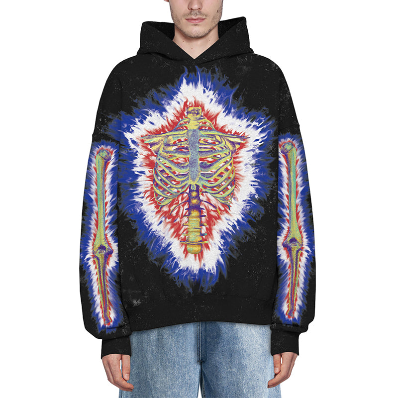 Unisex 3D Graphic Print Skeleton Hoodie