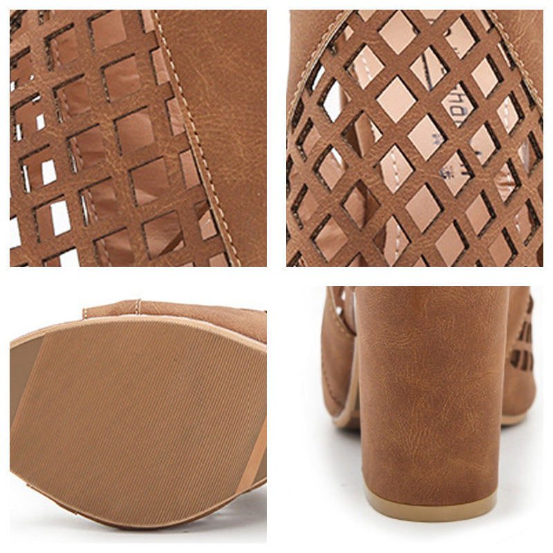 Open Toe Hollow Wedge Sandals