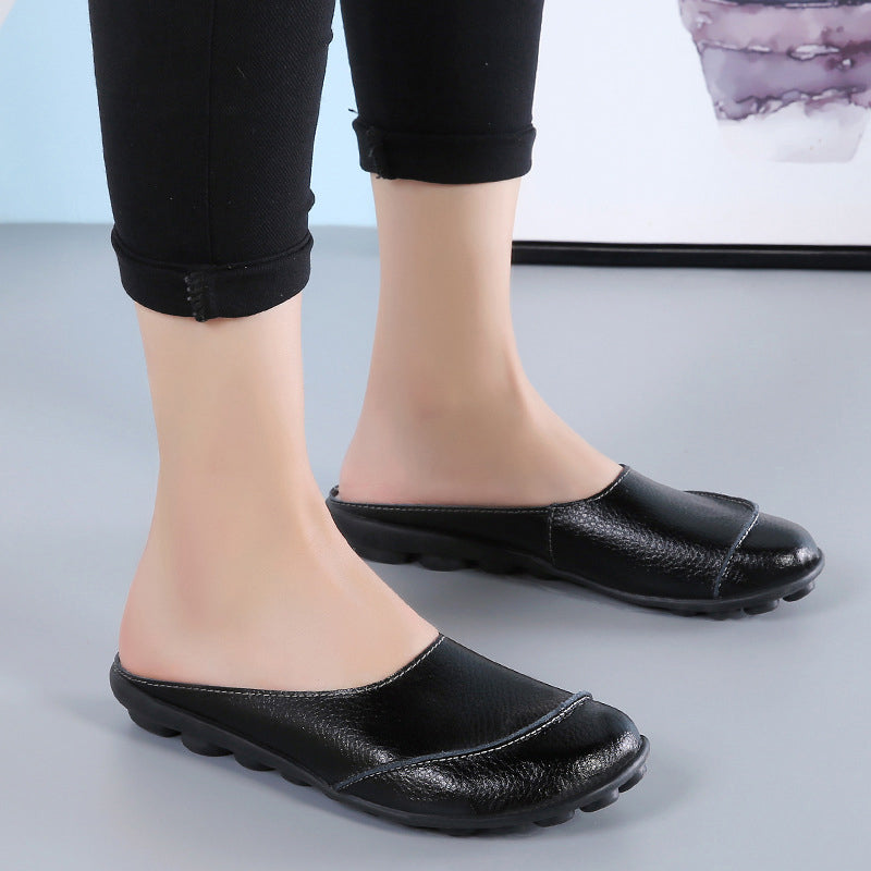 Leather Soft Soles Slippers