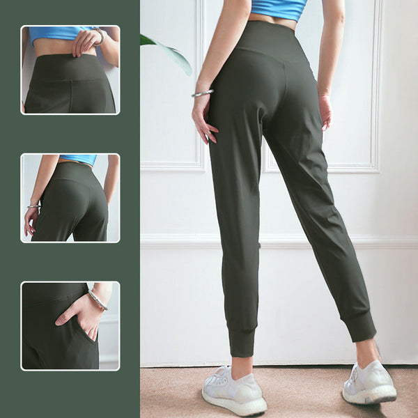 High-Rise Slim Cropped Jogger Pants