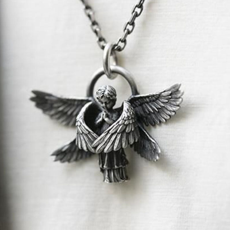 Seraphim Angel Wings Amulet Pendant Necklace