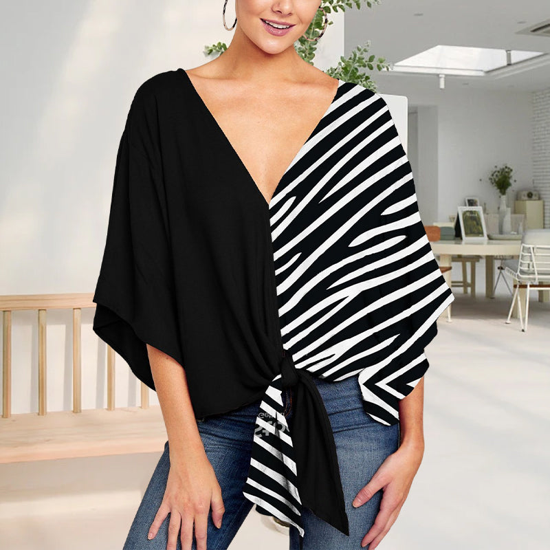 Women's Casual Floral Blouse Batwing Sleeve Loose Fitting Shirts