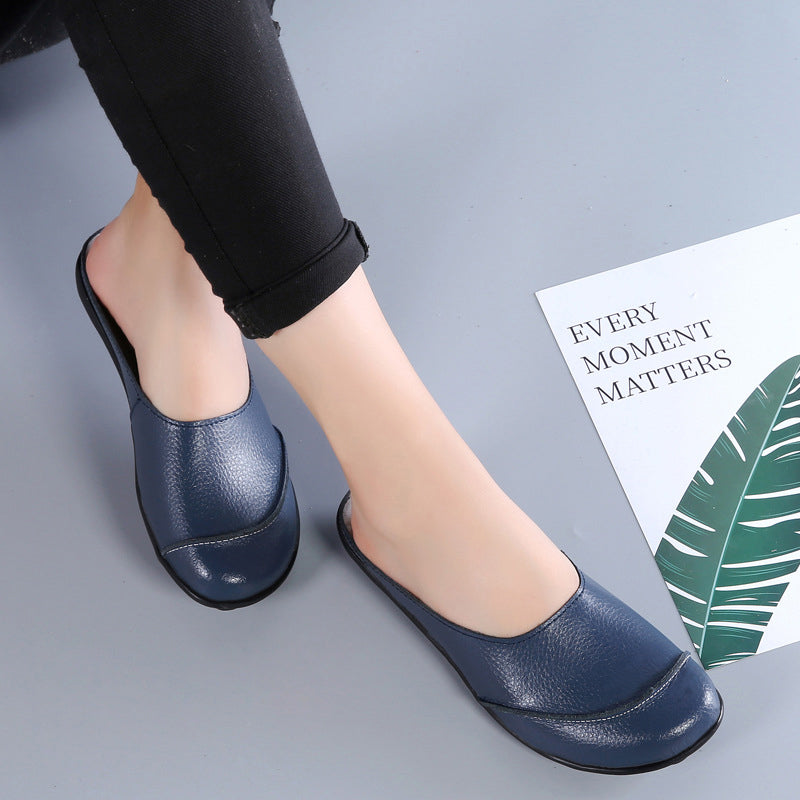 Leather Soft Soles Slippers