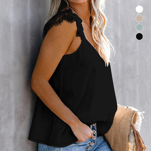 Ruffle V-Neck Tank Top