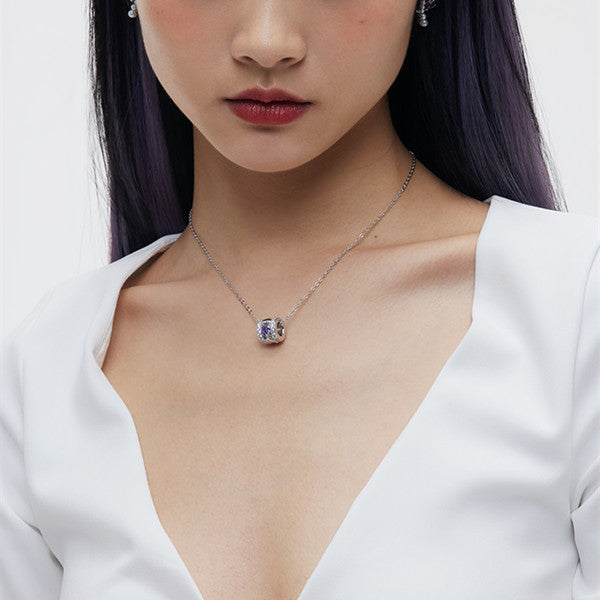 Withinhand Annulus Microset Clavicle Chain Necklace