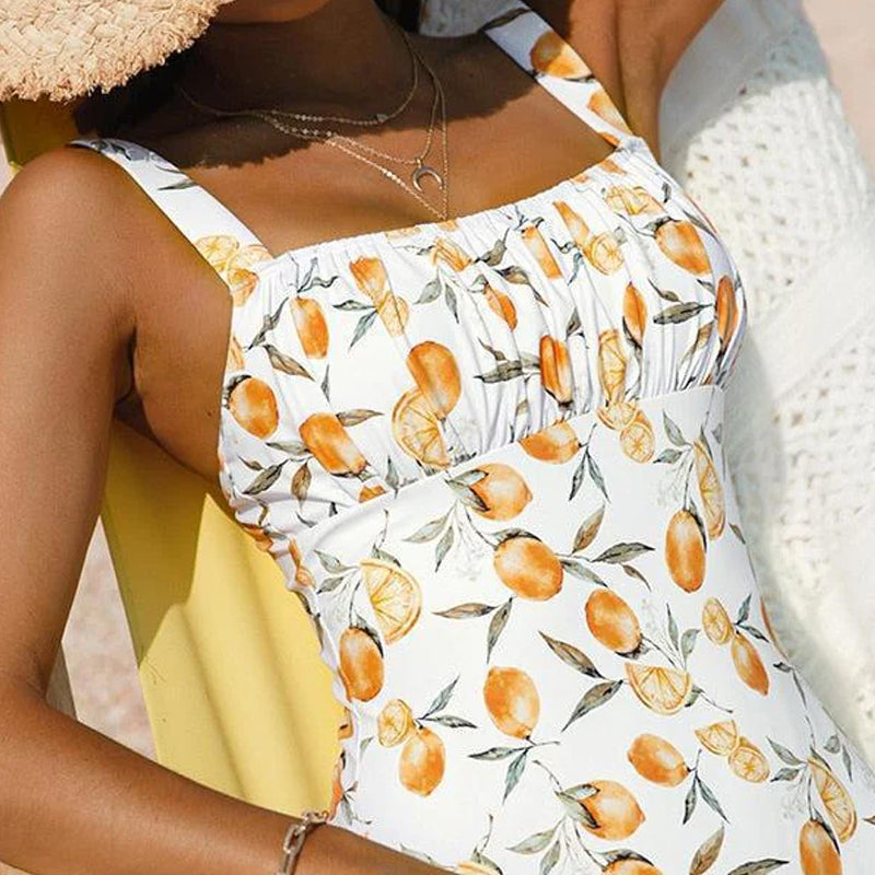 Cute Lemon One-Piece Swimsuit Bikini