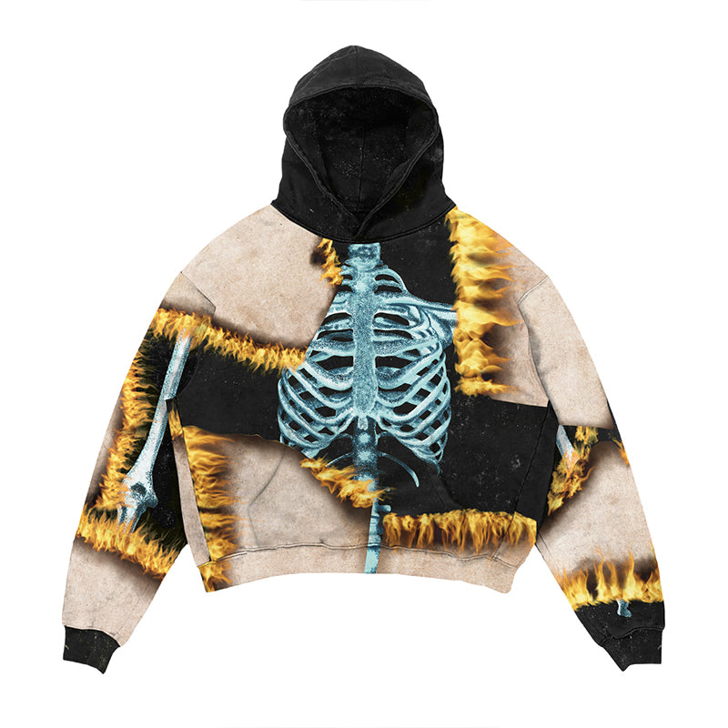 Unisex 3D Graphic Print Skeleton Hoodie