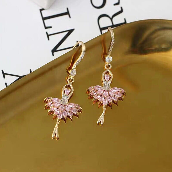 Elegant Ballet Girl Earrings
