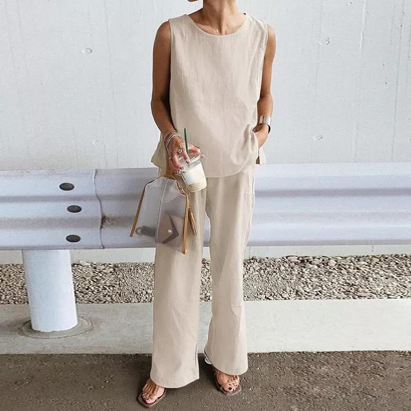New Temperament Sleeveless Suit