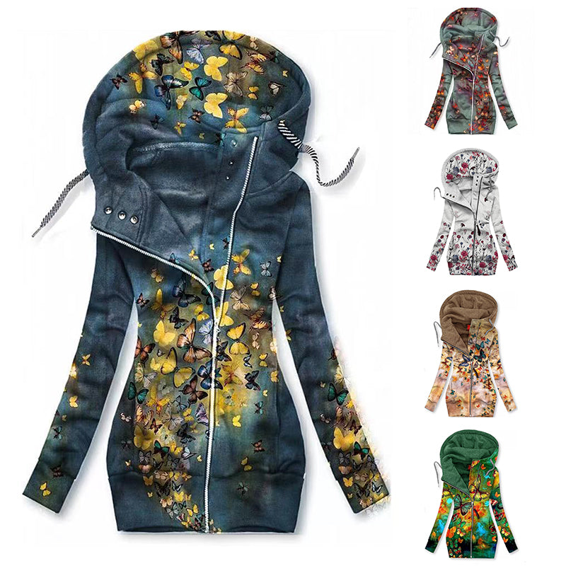 Woman's Print Hoodie Sweatshirt