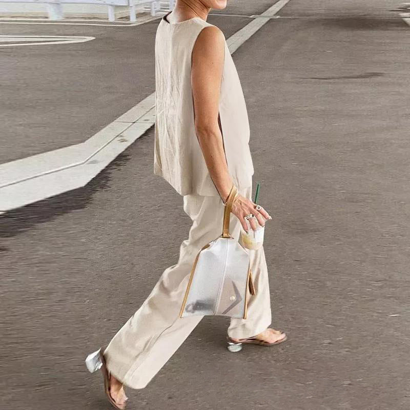 New Temperament Sleeveless Suit