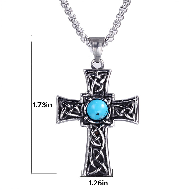Cross Turquoise Pendant