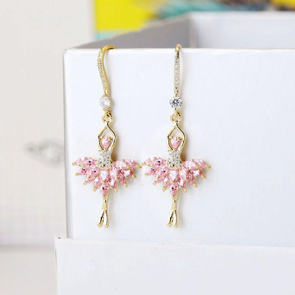 Elegant Ballet Girl Earrings
