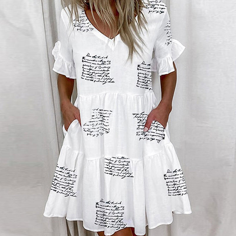 Ruffle Pattern Casual Dress