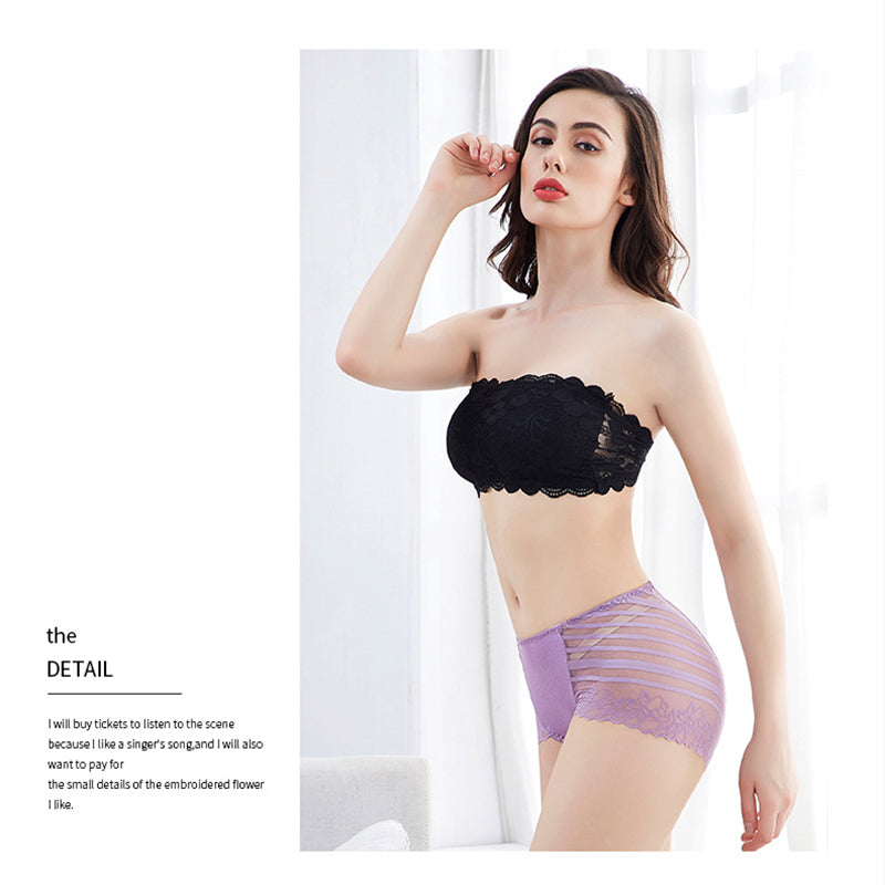Women's Mid-Waist Cotton Lace Panties