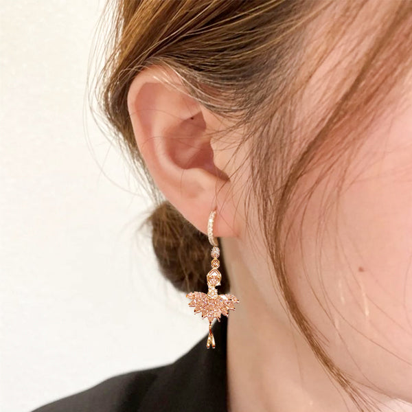 Elegant Ballet Girl Earrings