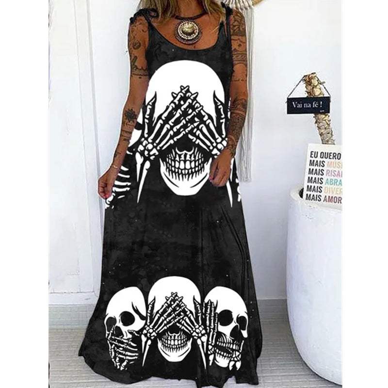 Punk Skull Loose Dress