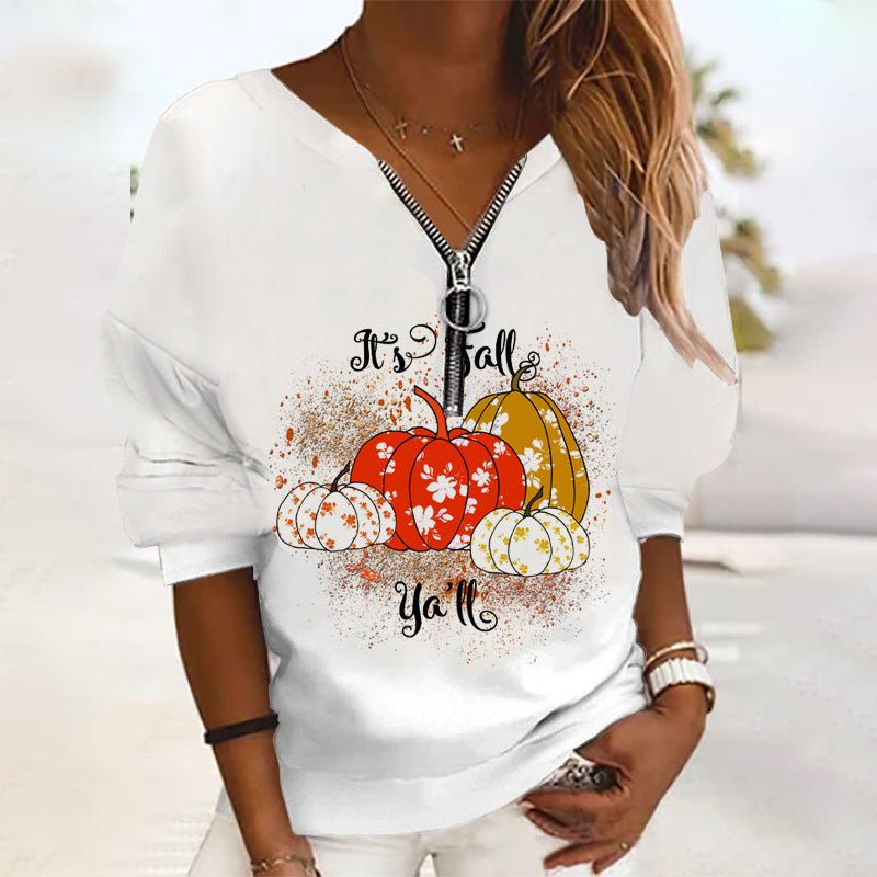 Colorful Halloween Zip Up Sweatshirt