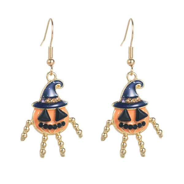 Halloween Pumpkin Man Earrings