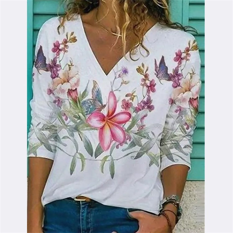 Women's Printed Long Sleeve T-Shirt
