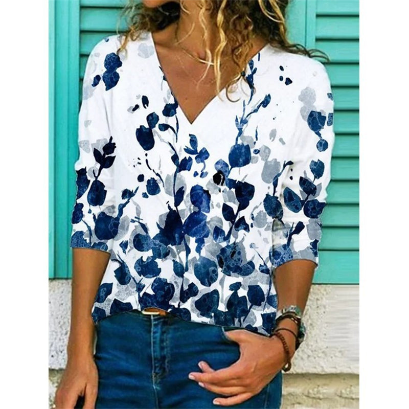 Women's Printed Long Sleeve T-Shirt