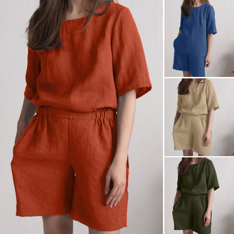 Plus Size Loose Shorts Suit