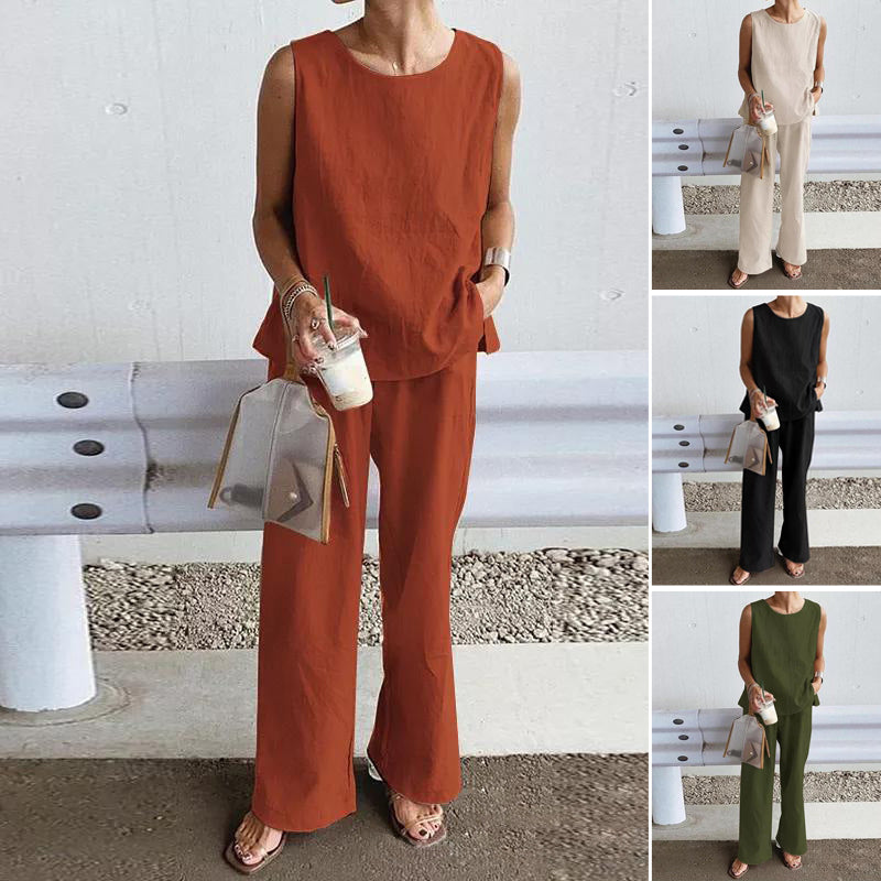 New Temperament Sleeveless Suit