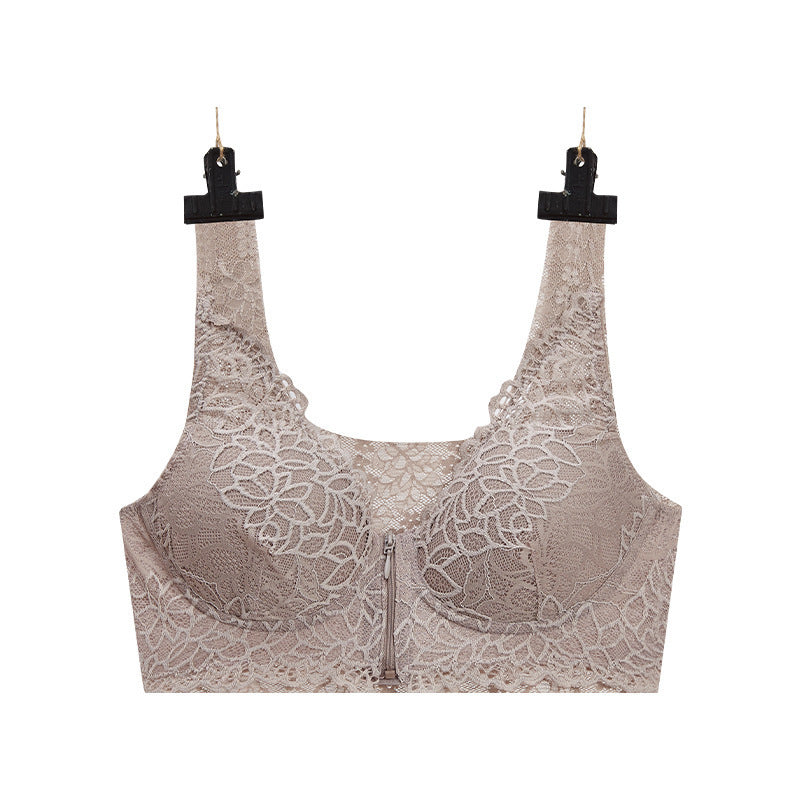 Front Zipper Sexy Lace Bra
