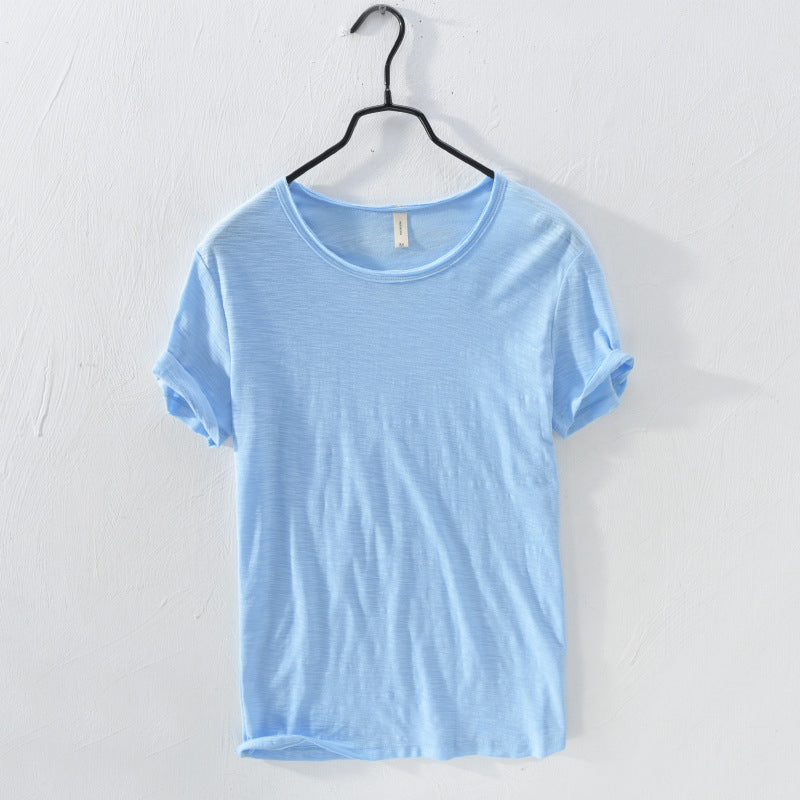 Round Neck Bamboo Cotton T-shirt